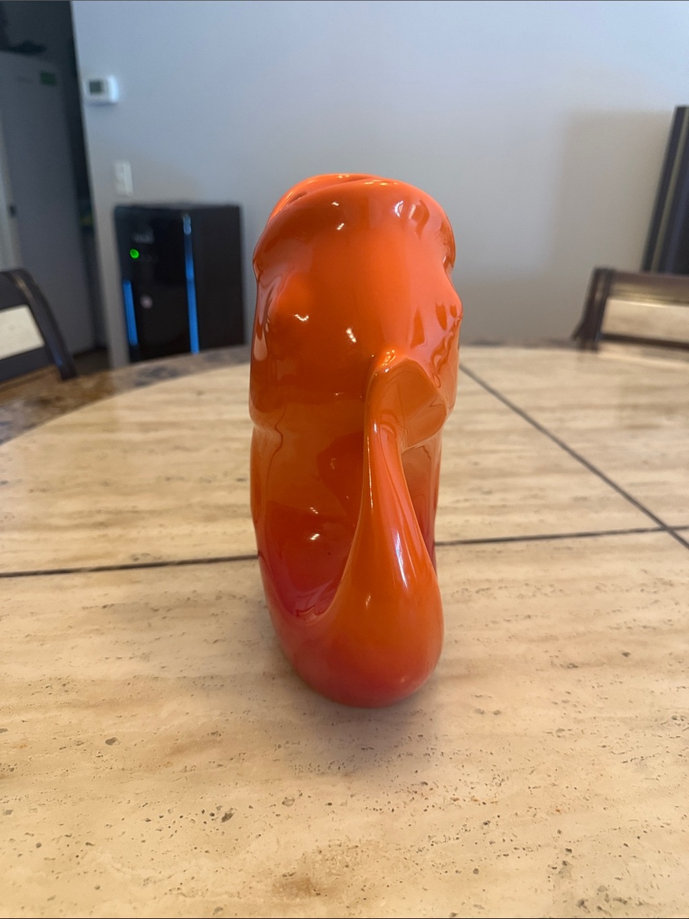 Gurgle pot red ombré ceramic pitcher - Picture 2 of 10